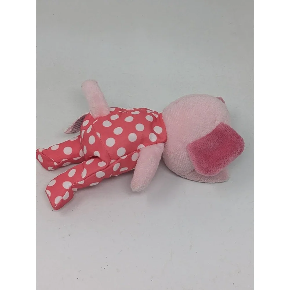 Garanimals Baby Plush Rattle Pink Elephant Polka Dot 2014 Small Prestige Toy VTG